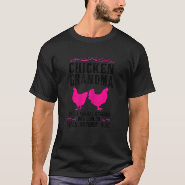 Oma-Hühnerinnen wie ein normales Oma T-Shirt (Vorderseite)