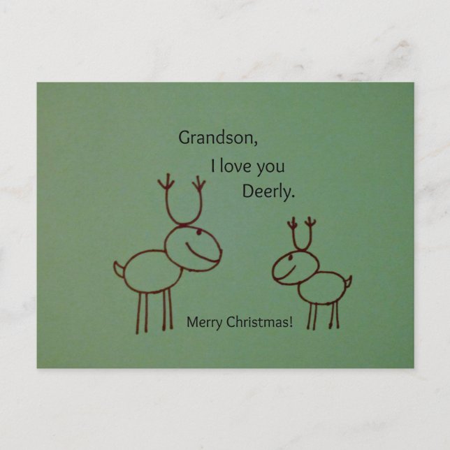 Oma, ich Liebe dich ehrlich. Postkarte (Vorderseite)