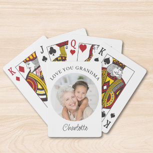 Oma, ich liebe dich Foto Spielkarten