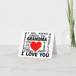 Oma ich liebe dich karte