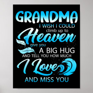 Oma, ich liebe dich, vermisse dich im Himmel, gib Poster