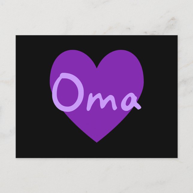 Oma in Lila Postkarte (Vorderseite)