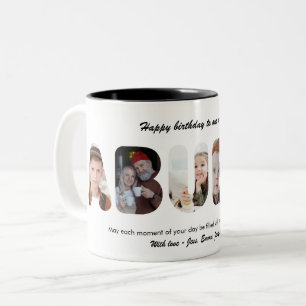 Oma Individuelle Fotocollage Personalisierte Großm Zweifarbige Tasse
