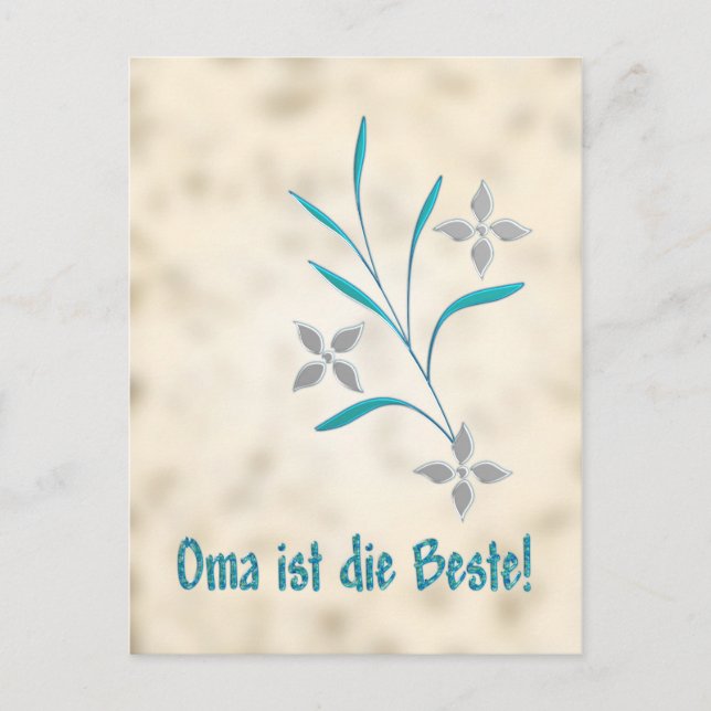 Oma ist der Beste Postkarte (Vorderseite)