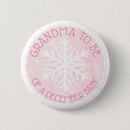Oma ist die Pink Winter Dezember Baby Button