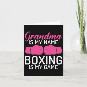 Oma ist mein Name Boxen ist mein Spiel Sport kämpf Karte