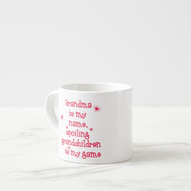 Oma ist mein Name, Großkinder zu verwöhnen ist Espressotasse (Vorderseite Links)