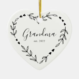 Oma Jahr Est Weihnachten Keramik Ornament