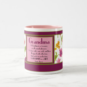 Oma-Kaffee oder Tee-Tasse Zweifarbige Tasse