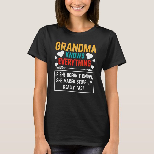 Oma kennt alles Muttertag T-Shirt (Vorderseite)