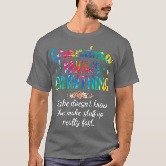 Oma kennt alles, was die Gefärbte Krawatte für Fra T-Shirt