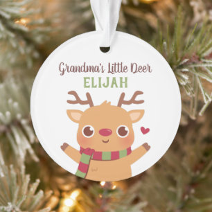 Oma Kleines Reh, Personalisiertes Weihnachten Ornament