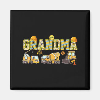 Oma Konstruktion Bagger Kinder Jungen Lustig Magnet