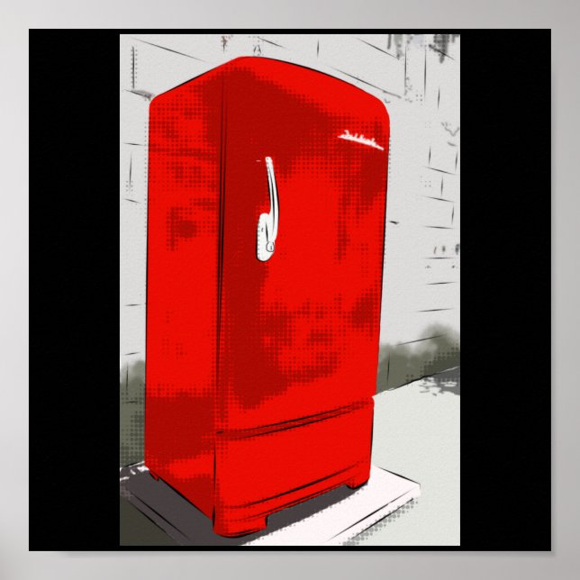 Oma-Kühlschrank Poster (Vorne)