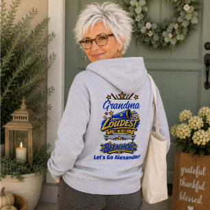 Oma Lauteste auf den Tribünen Fußball Hoodie