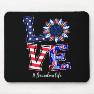 Oma Leben 4. Juli Liebe Sonnenblume Amerikanische Mousepad