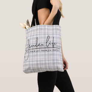 Oma-Leben im Karo-Look Tasche