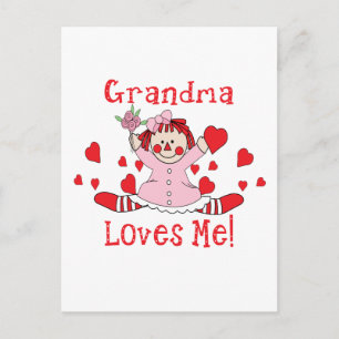 Oma Liebe Rag Doll Postkarte