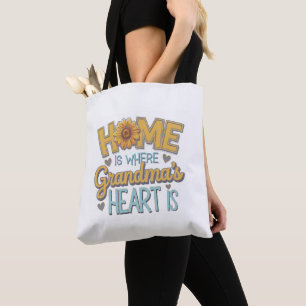 Oma Liebe Sonnenblumen Herzhaus Design Tasche