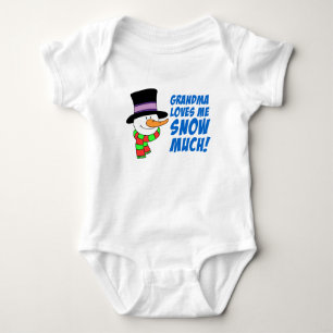 Oma Lieben Ich schneie viel Baby Strampler