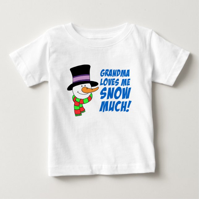 Oma Lieben Ich schneie viel Baby T-shirt (Vorderseite)