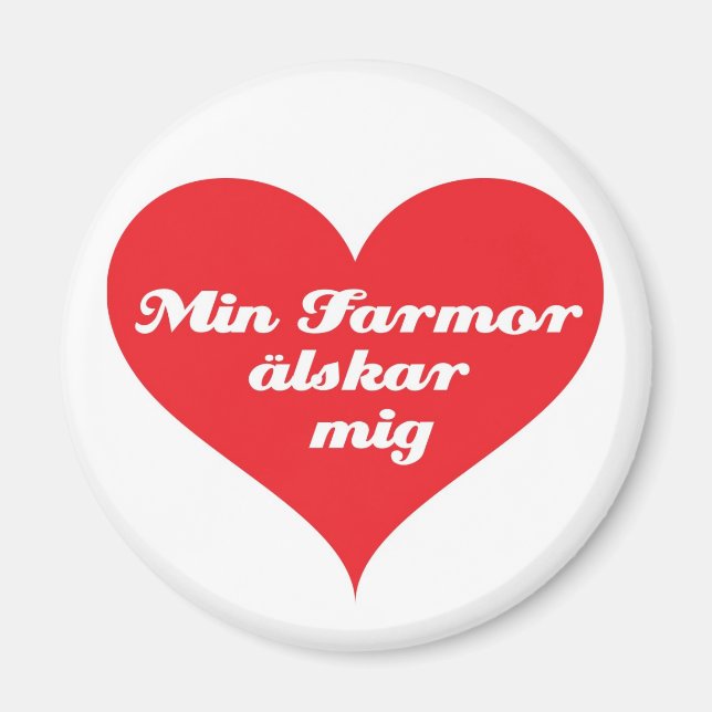 Oma Lieben Ich Schwedisch Magnet (Vorne)