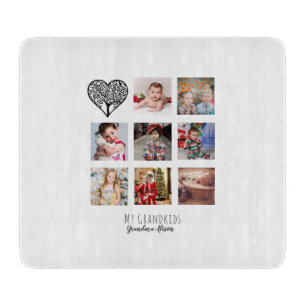 Oma Lieben ihr Familienbaum Foto Collage Geschenk Schneidebrett