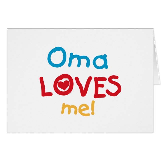 Oma Lieben Me T - Shirt und Geschenke (Vorderseite (Horizontal))