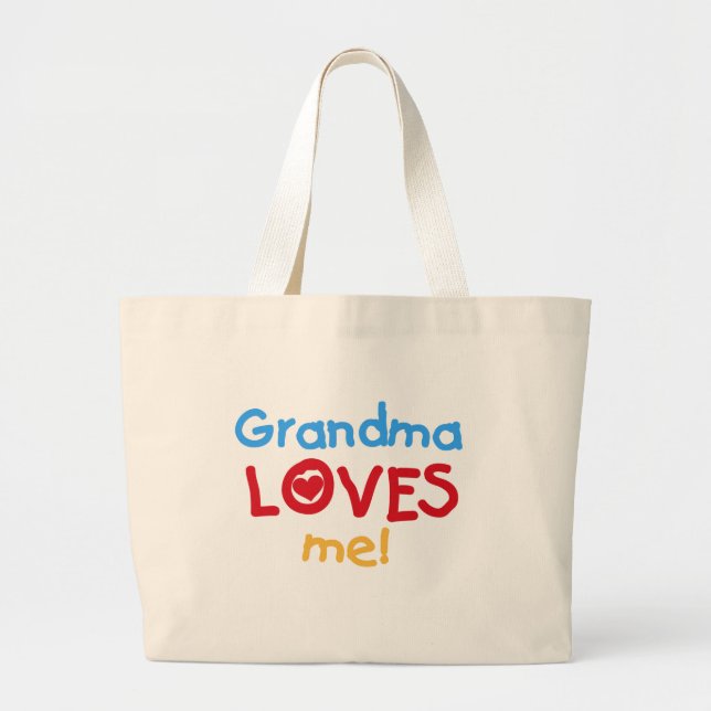 Oma Lieben T - Shirt und Geschenke Jumbo Stoffbeutel (Vorne)