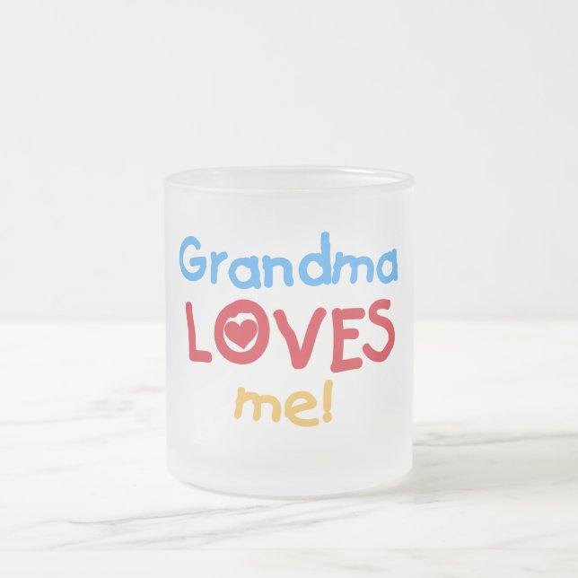 Oma Lieben T - Shirt und Geschenke Mattglastasse (Mittel)