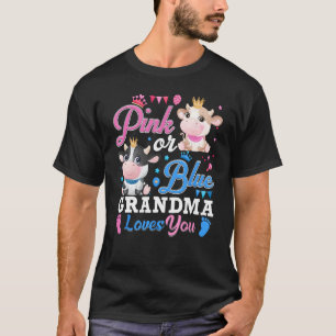 Oma liebt dich Geschenke Kuh Baby Geschlecht Rosa T-Shirt
