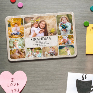 Oma liebt euch Enkelkinder Foto Magnet