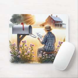 Oma liest einen Brief von Großkind Mousepad