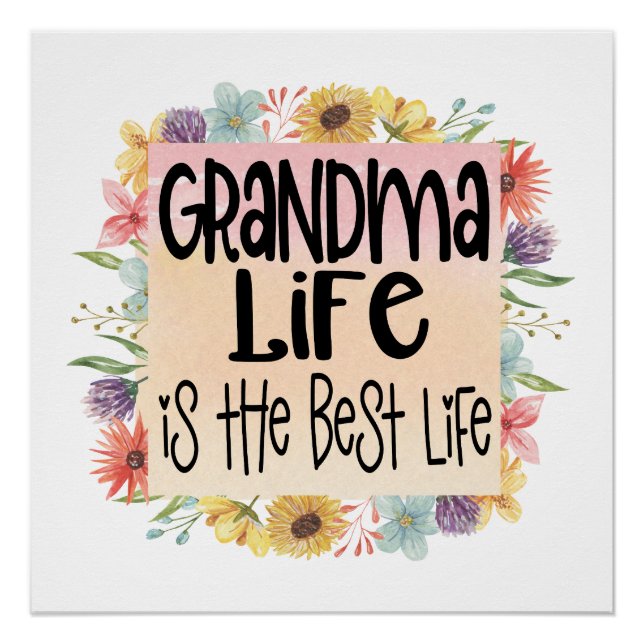 Oma Life ist das beste Leben Poster (Vorderseite)