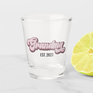 Oma Lila Lavendel Custom Year Schnapsglas