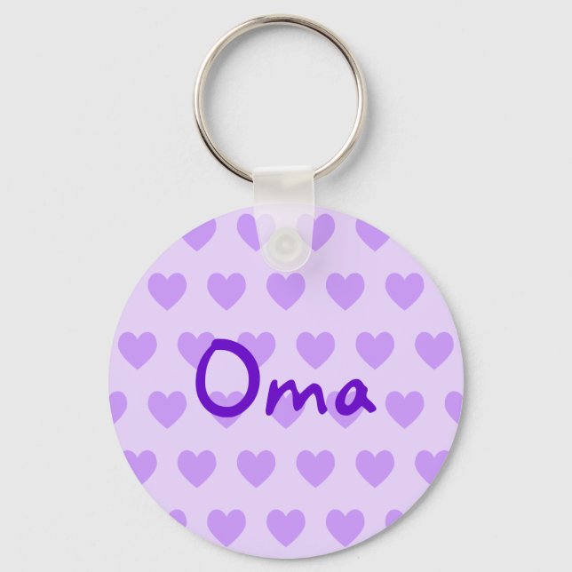 Oma Lila Schlüsselanhänger (Vorderseite)