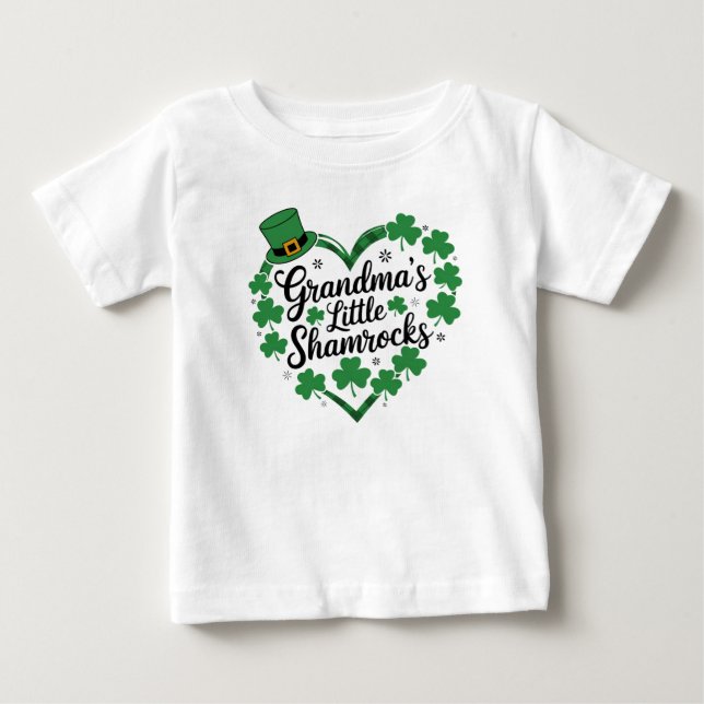 Oma Little Kleeblatt Baby T-shirt (Vorderseite)
