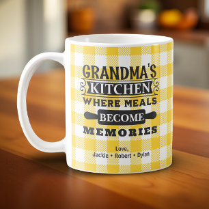 Oma Mahlzeiten werden Erinnerungen gelb Kaffeetasse