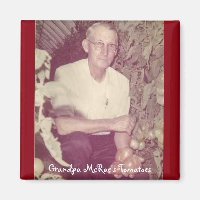 Oma McRae's Tomaten Magnet (Vorne)