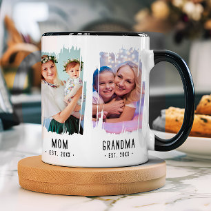 Oma Meilensteine Fotos & Jahre Benutzerdefinierter Tasse