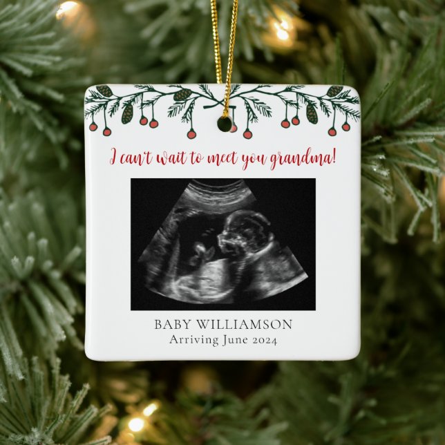 Oma MerChristmas Ultrasound Foto Keramikornament (Baum)