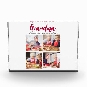 Oma moderne 4-Foto-Anführungsblock Foto