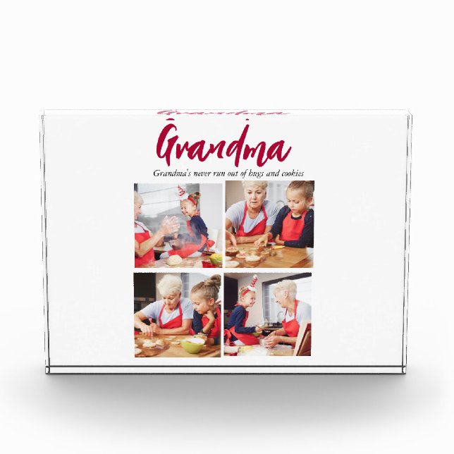Oma moderne 4-Foto-Anführungsblock Foto (Vorderseite)