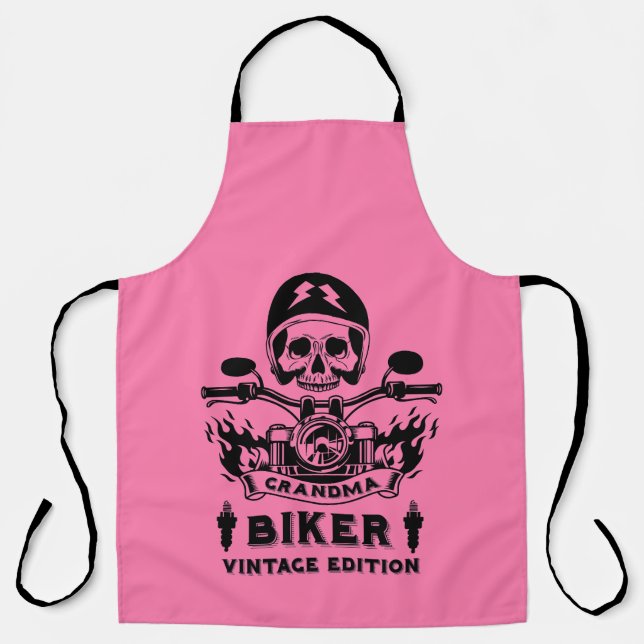 Oma Motorbike Rider Schürze (Vorderseite)