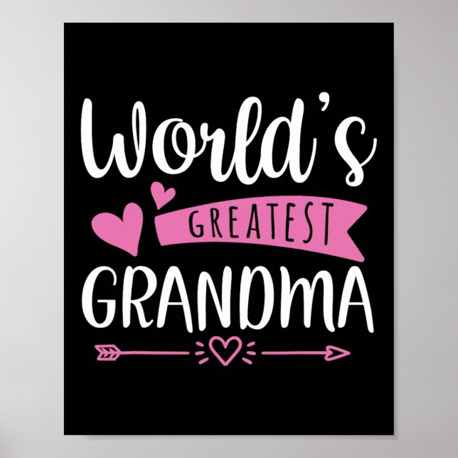 Oma Mütter Day World's größte Oma Design Poster (Vorne)