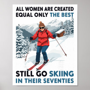 Oma Mutter fährt immer noch Ski in den Siebzigern Poster