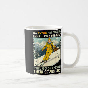 Oma Mutter geht immer noch Ski fahren in den Siebz Kaffeetasse
