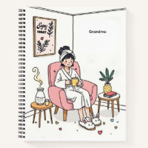 Oma Muttertag Gemütliche entspannende Illustration