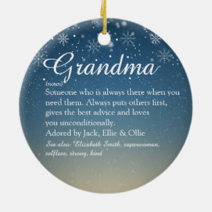 Oma Nan Oma Definition Foto Weihnachten Keramik Ornament