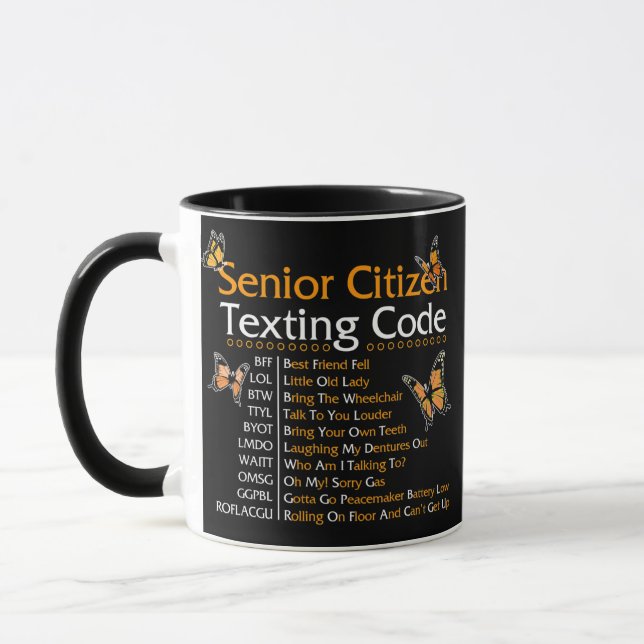 Oma oder Opa: Gesimst Senior Citizen Code Oma Tasse (Links)